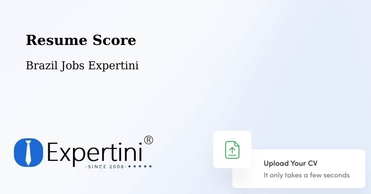 Resume Score & Job Description Match Tool – Ferraz De Vasconcelos - Brazil Jobs Expertini